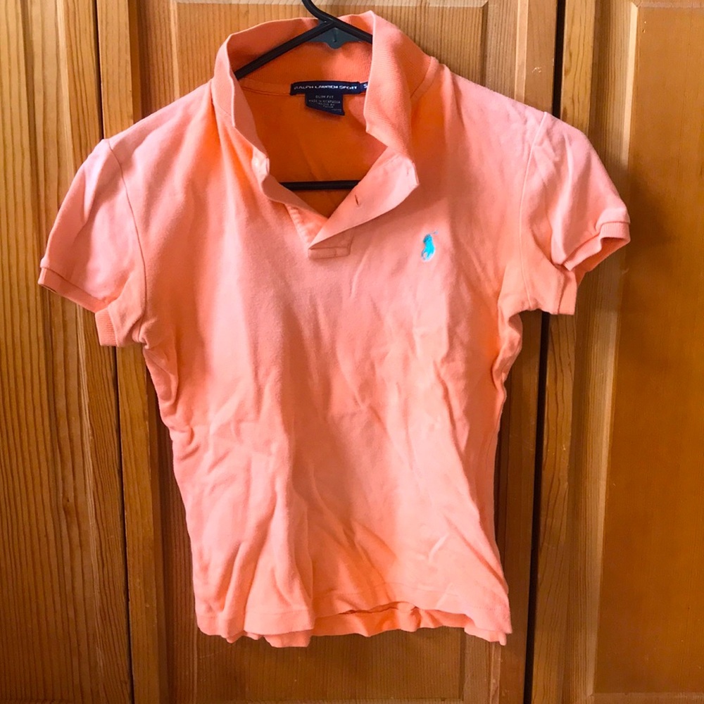 Peachy Orange shirt sleeve polo